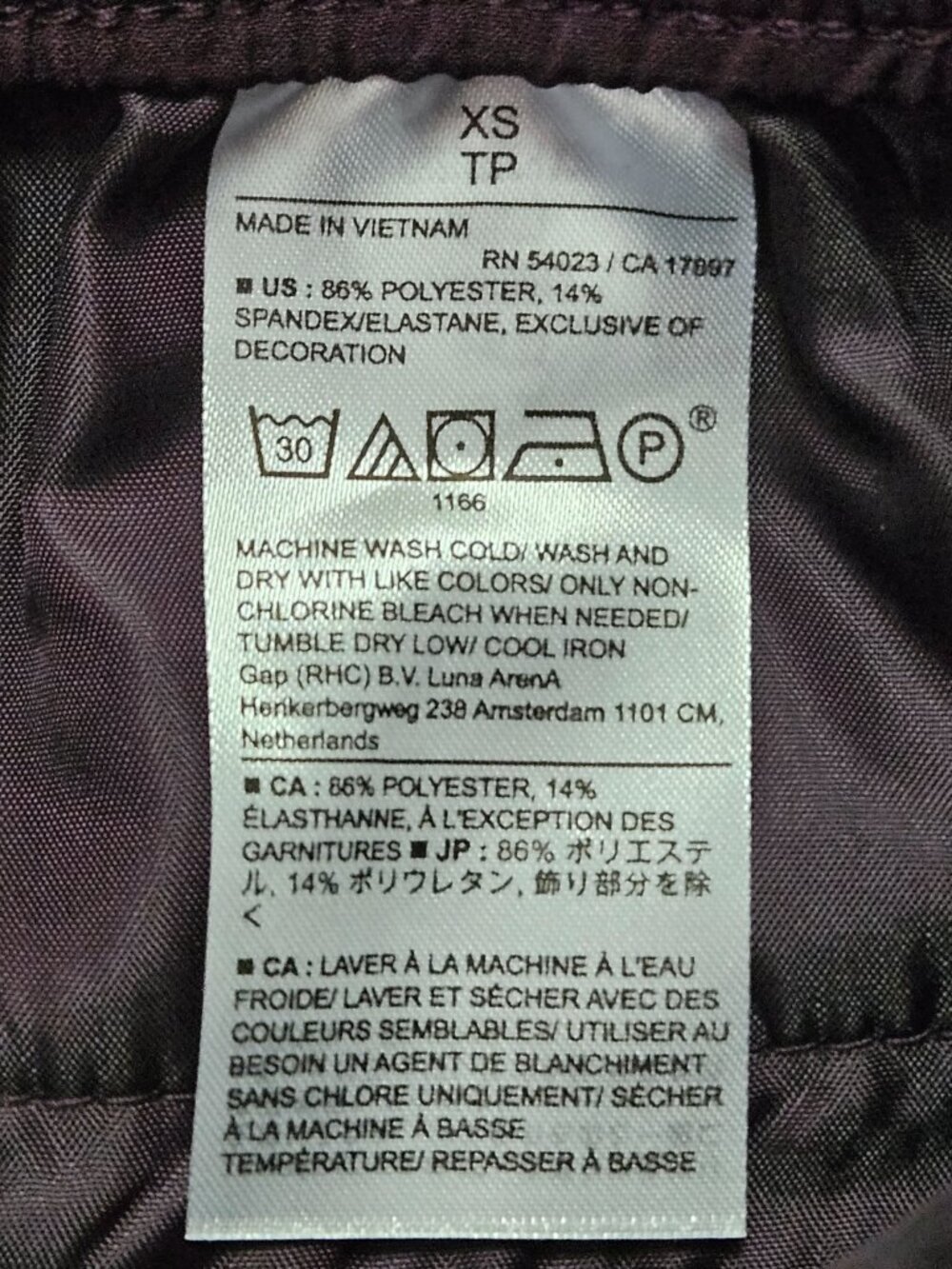 NWT Banana Republic Airstretch Joggers Wine Purple Colour Pants Women's Size XS - Picture 6 of 9